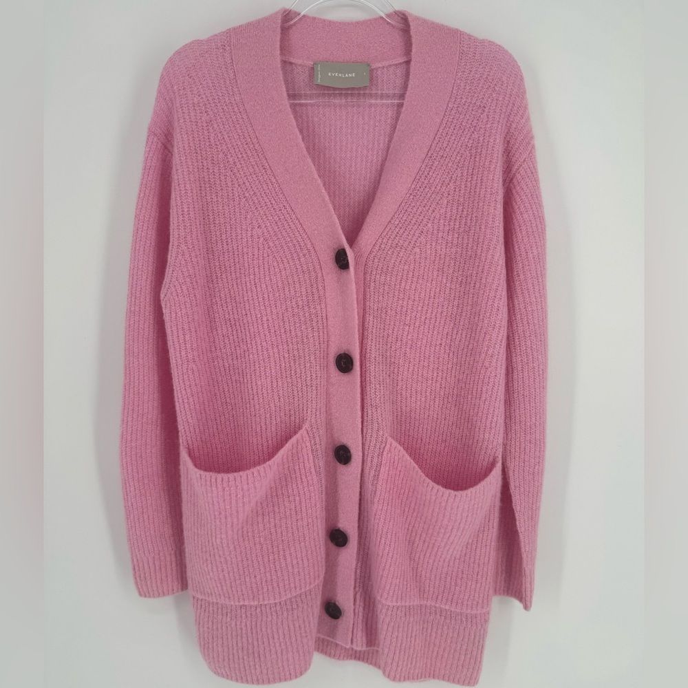 Everlane Alpaca blend Pink Oversized Cardigan Sweater, Size S